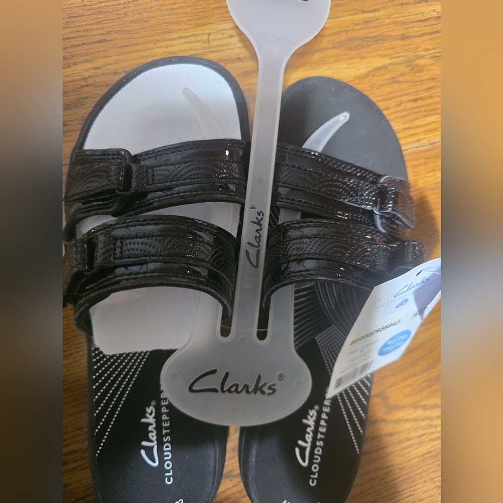 NEW Clarks Women's Cloudsteppers Breeze Piper Comfort Sandal Slides Size 6 - Picture 8 of 11